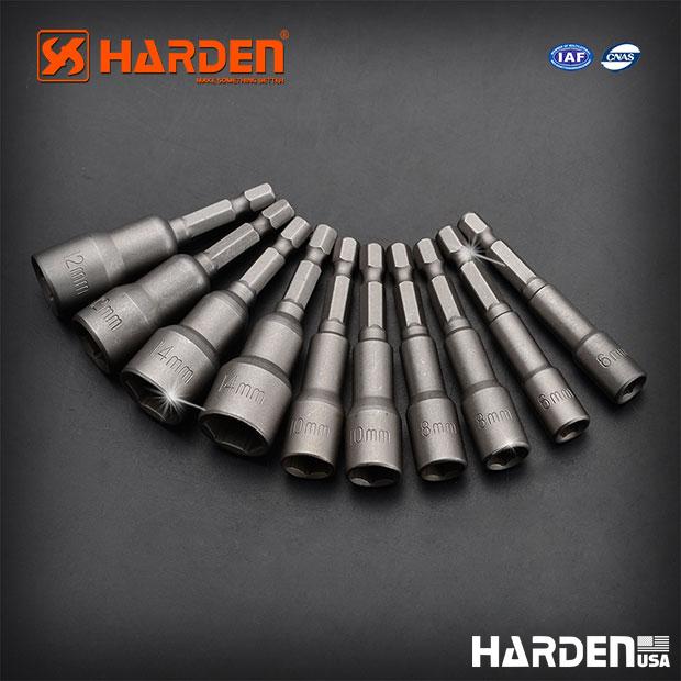 Jogo HARDEN com 5 Soquetes Magnéticos – Aço CR-V (Cromo-Vanádio) – Alta Resistência e Precisão