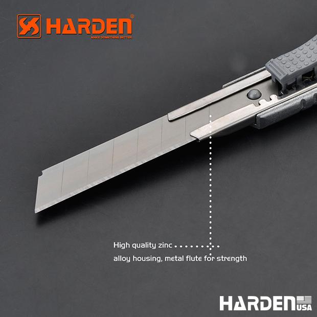 Estilete Profissional HARDEN 18 mm (3/4”) em Liga de Zinco Reforçada