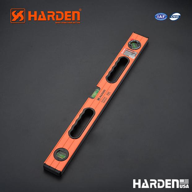 Nível de Alumínio Harden com 3 Ampolas Visíveis e Base Magnética