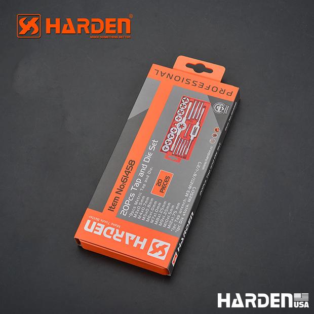 Jogo de Macho e Coquete HARDEN 20 Peças – Corte e Recuperação de Rosca com Precisão Profissional