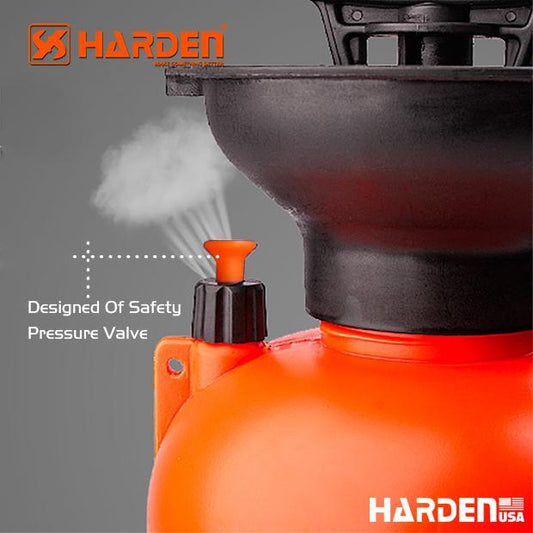 Pulverizador de Pressão 5L HARDEN, Pulverização Precisa com Válvula de Metal