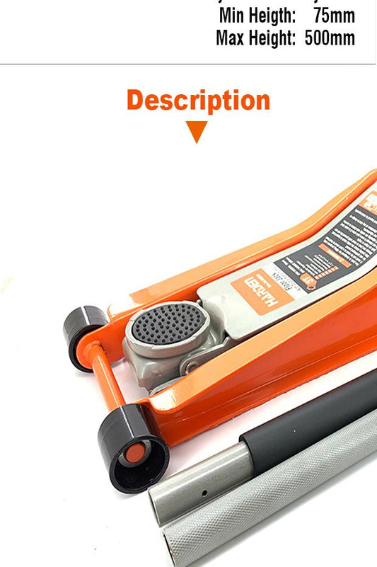 Macaco Hidráulico Tipo Jacaré 3 Toneladas com Bomba Dupla e Altura de 75 mm a 500 mm