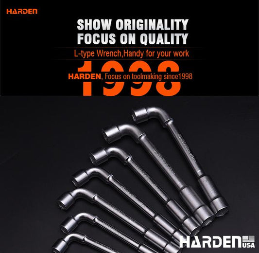 HARDEN Chave em L Profissional em Aço CrV Cromado – Alta Resistência e Durabilidade