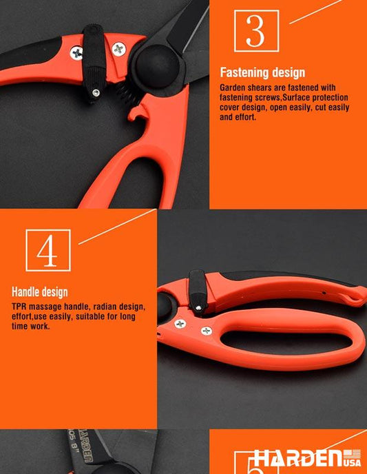 Tesoura de Jardim HARDEN – Corte Preciso em SK5 para Uso Profissional e Hobistas