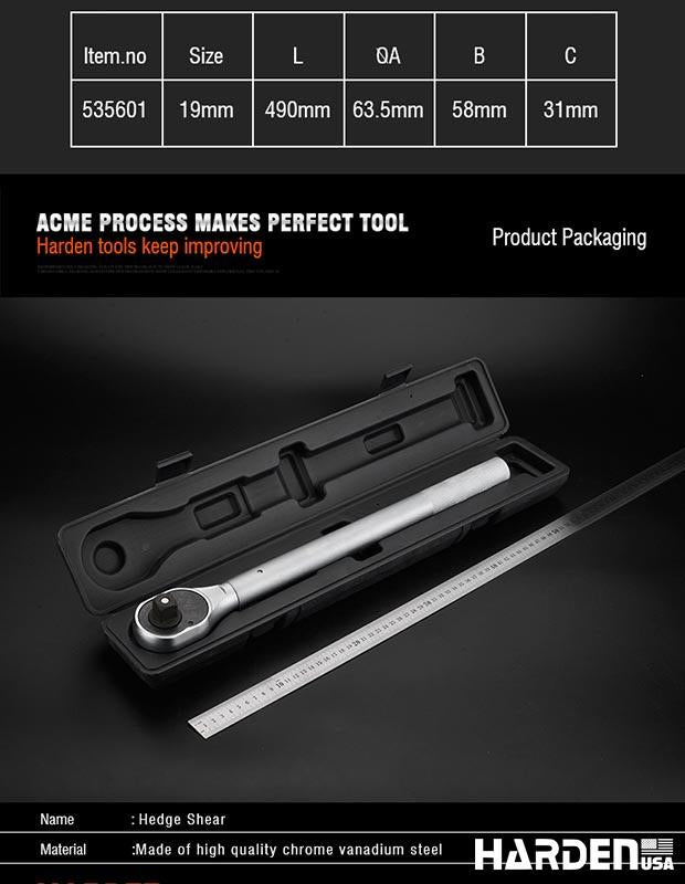 Chave de Catraca Harden 3/4" com Sistema Quick Release – Aço CR-V de Alta Resistência