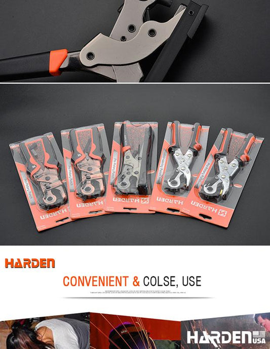 Alicate Vazador Rotativo 250 mm Harden – Aço Carbono Temperado com Múltiplos Furos para Couro, Lonas e Tecidos