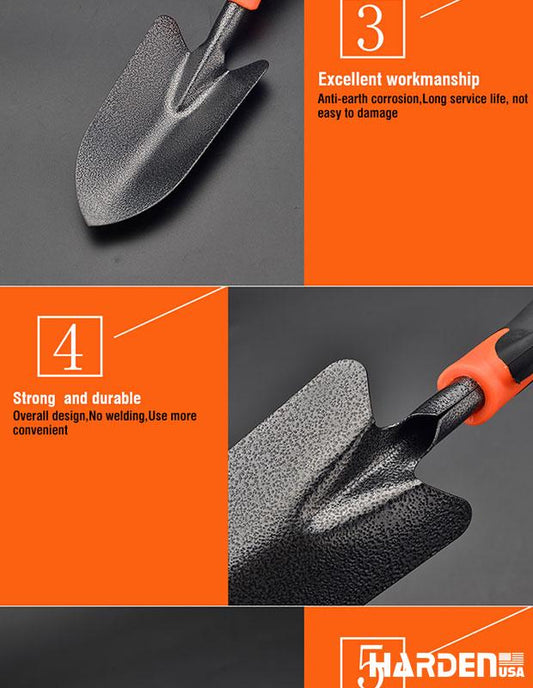 Pá de Jardim HARDEN em Aço Carbono – Cabo Ergonômico TPR 350 mm