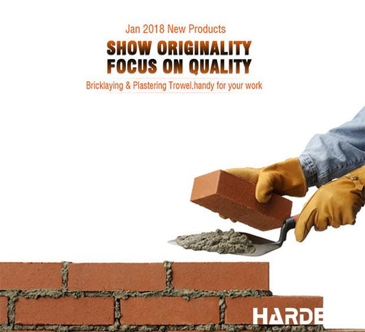 Colher de Pedreiro Oval HARDEN – Lâmina em Aço Carbono #50 Temperado com Cabo Confortável em TPR (150 mm / 180 mm / 200 mm)