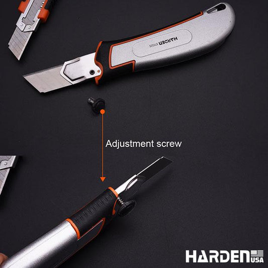 Estilete Profissional 25 mm Harden – Corpo Metálico Reforçado e Lâmina Aço Inox