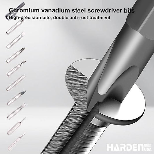 Jogo de Pontas CR-V 50 Peças HARDEN – Kit Completo para Parafusamento e Manutenção