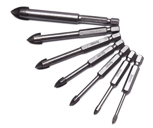 Broca para Azulejo e Vidro HARDEN – Corte Preciso com Ponta de Carboneto YG6X (3mm a 12mm)