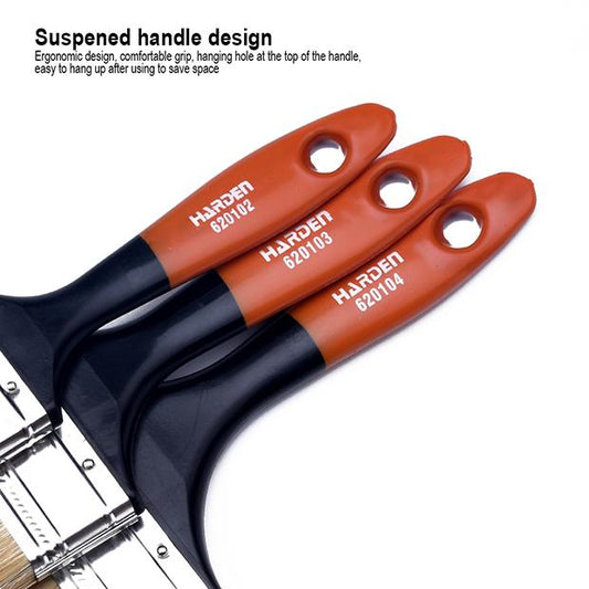 Jogo de Pincéis para Pintura 3 Peças HARDEN – Cerdas Naturais e Cabo Plástico Resistente