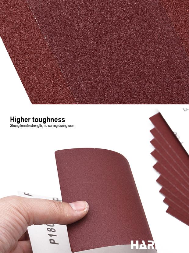 HARDEN Lixa 230×280 mm – Folha Abrasiva em Óxido de Alumínio para Madeira, Móveis e Acabamento Profissional