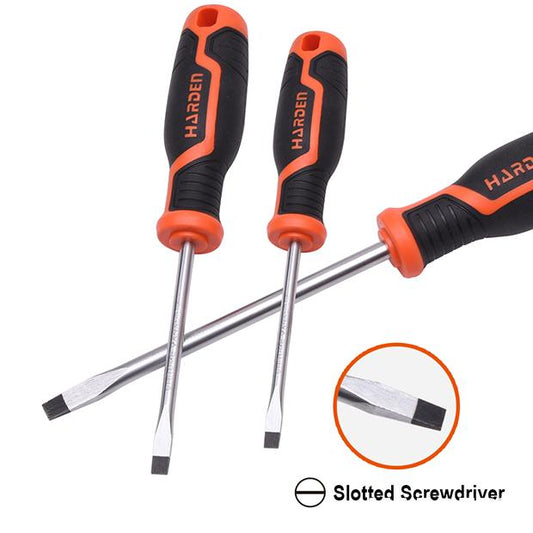 Jogo de Chaves de Fenda HARDEN 4 Peças CR-V 6150 com Cabo TPR Antideslizante