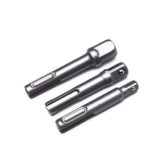 Adaptadores SDS-Plus 3 Peças HARDEN – Conexões 1/4", 3/8" e 1/2" em Aço 40CR