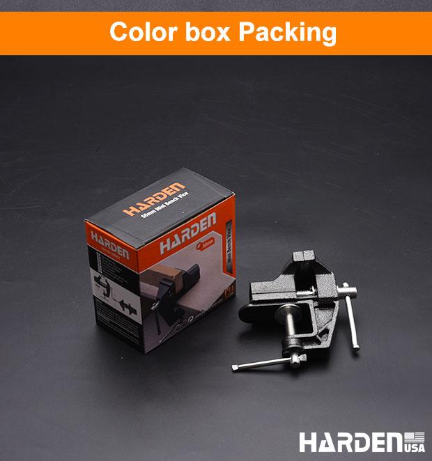 HARDEN Torno de Bancada Mini 50 mm em Aço Fundido – Compacto e Resistente