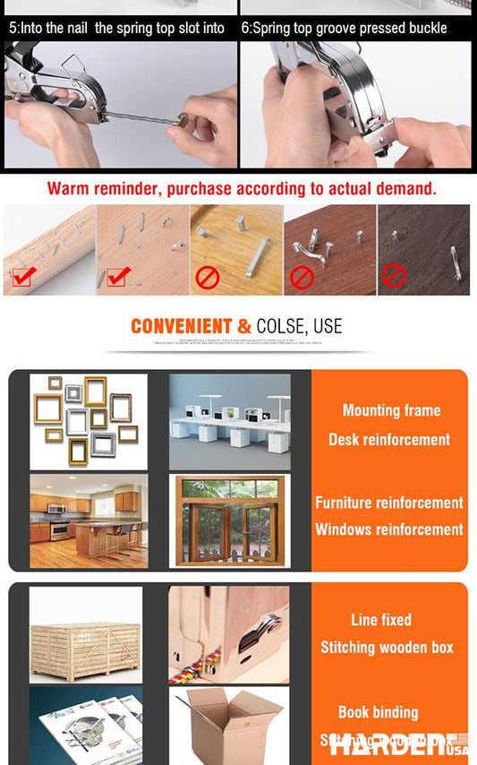 Grampos Harden Tipo 140 e Tipo 53 para Grampeadores – Aço Carbono Zincado