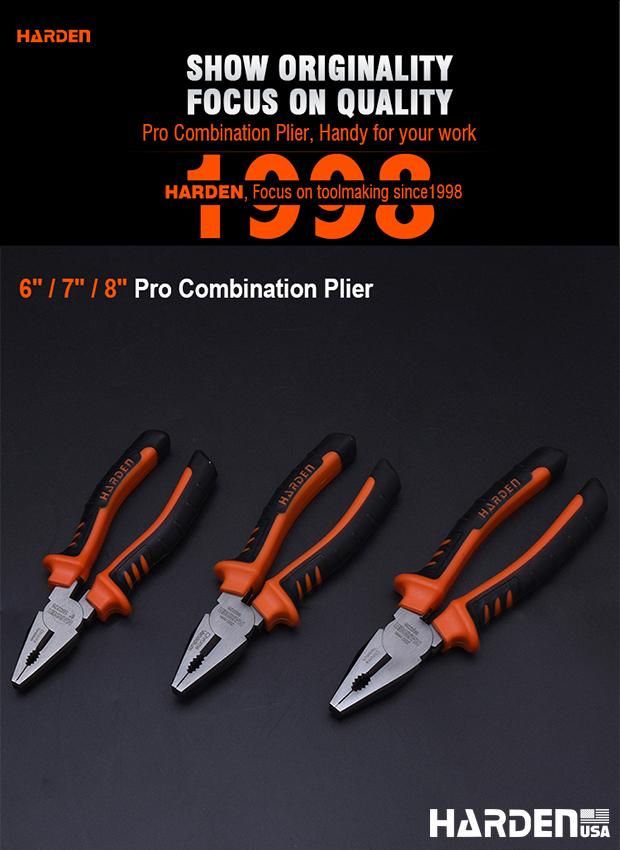 Alicate Universal Profissional HARDEN com Cabo Ergonômico TPR