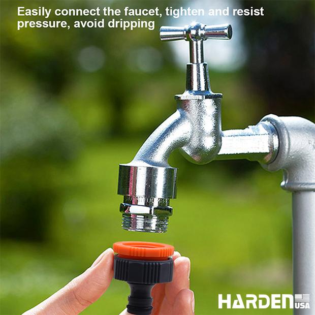 Adaptador de Torneira HARDEN – Conectores em PP para 1/2""×3/4"" e 3/4""×1""