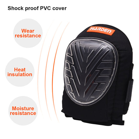 Joelheira Profissional HARDEN 235 mm com Almofada de Silicone e Capa em PVC – Conforto e Proteção para Obras