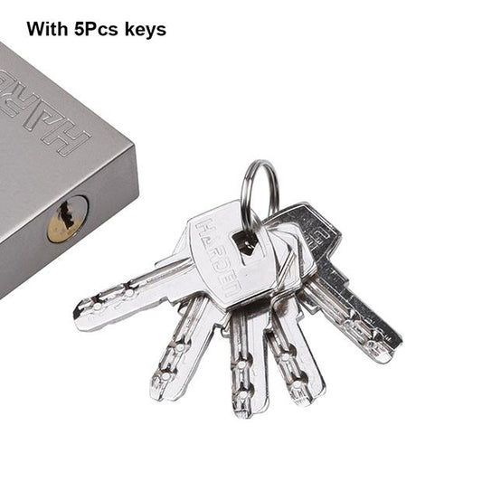 Cadeado Retangular HARDEN 90 mm com Corpo em Aço e Haste Temperada – Segurança Reforçada para Portões e Ferragens