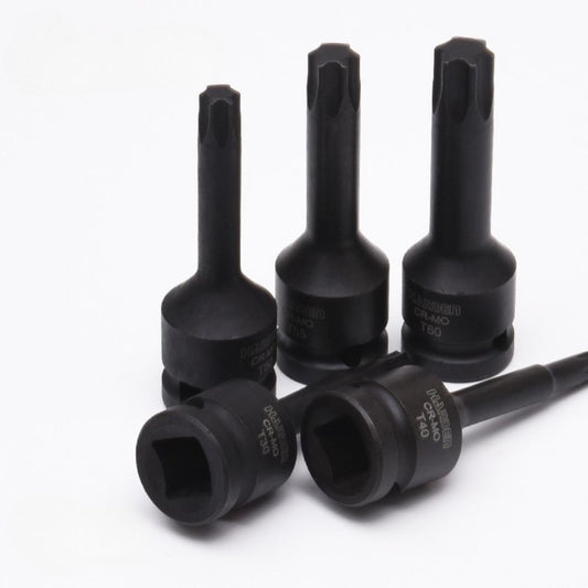 Jogo de Pontas Torx de Impacto 1/2 12 com 8 Peças em Aço