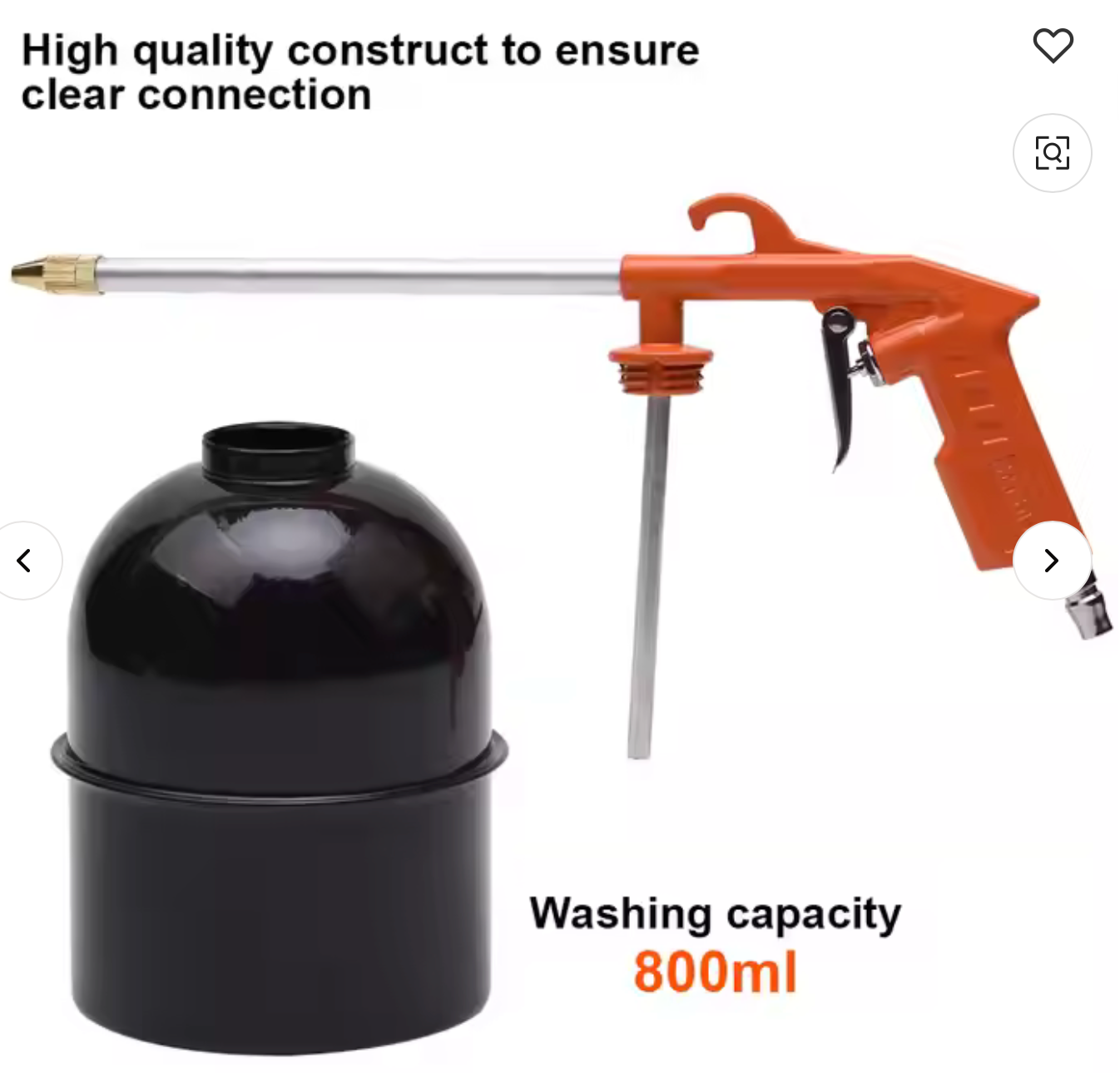 Kit Pistola de Lavagem com Ar Comprimido HARDEN 2 Peças 800 ml com Conector Rápido (Americano, Europeu ou Japonês)