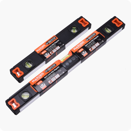 Nível Magnético Profissional HARDEN em Alumínio Reforçado 400 mm a 1200 mm com 3 Bolhas