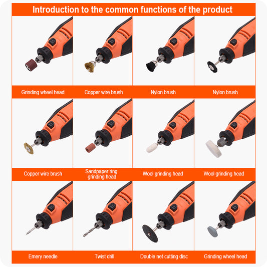 Kit Micro Retífica 211 Peças com Eixo Flexível HARDEN 130W – 220V