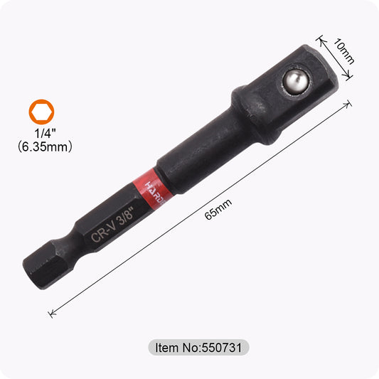 Adaptadores Sextavados HARDEN 1/4”, 3/8” e 1/2” para Parafusadeira – Aço 40CR