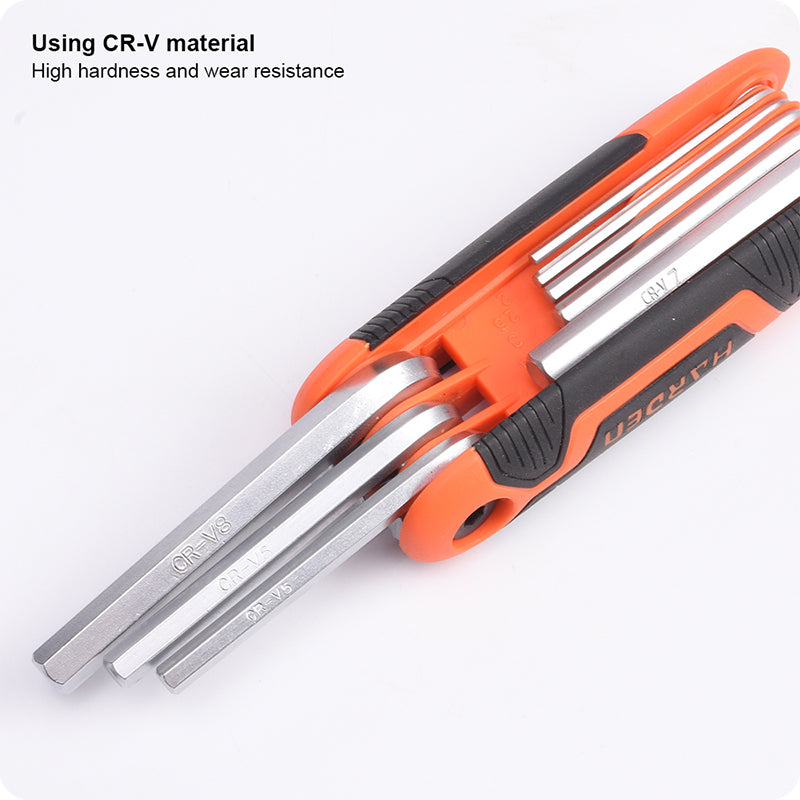 Jogo de Chaves Dobráveis HARDEN em Aço Cromo Vanádio para Manutenção e Construção