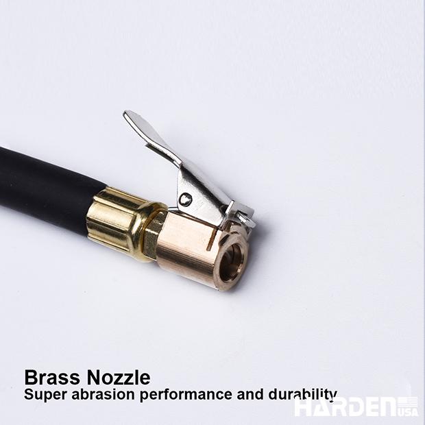 Medidor de Pressão de Pneus com Óleo 0–200 PSI HARDEN – Corpo em Alumínio e Bico de Latão, Alta Precisão e Durabilidade