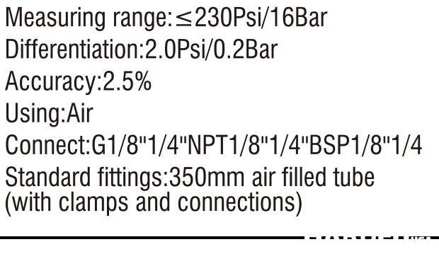 Medidor de Pressão de Pneus com Óleo 0–200 PSI HARDEN – Corpo em Alumínio e Bico de Latão, Alta Precisão e Durabilidade