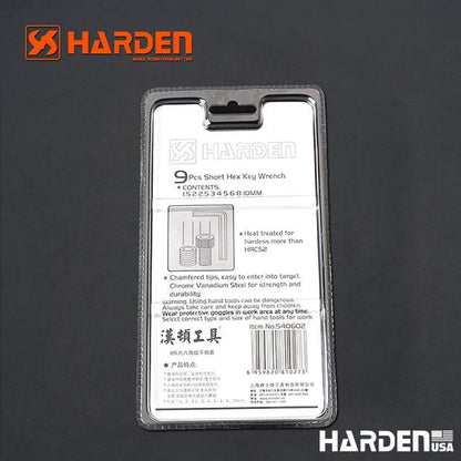 Jogo de Chaves Allen HARDEN 9 Peças – Médio, Longo e Extra Longo em Aço S2
