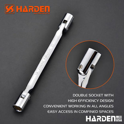 Chave Estriada Dupla HARDEN – Aberturas Precisão em Aço Cromo-Vanádio (CR-V)