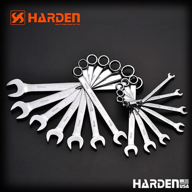 Jogo de Chaves Combinadas HARDEN 14 Peças em Aço Cromo-Vanádio (8 a 24mm)