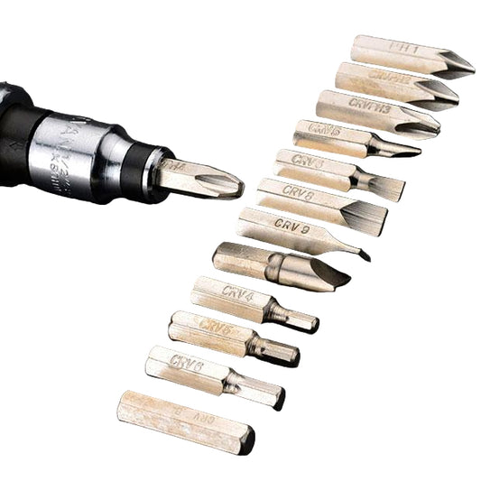 Jogo de Chaves de Impacto 14 Peças HARDEN – Bits S2, Punho Reforçado e Alto Desempenho