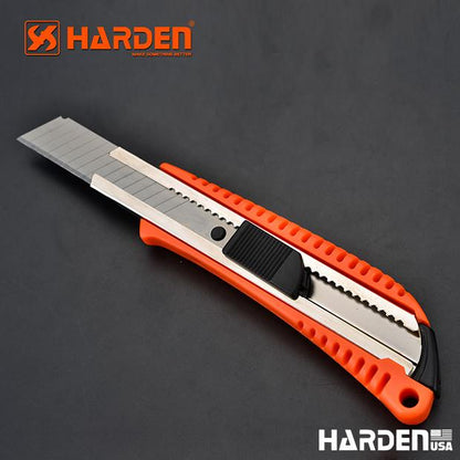 Estilete de Lâmina Segmentada 18 mm HARDEN – Corpo Reforçado em Metal e Plástico de Alta Resistência