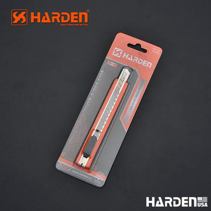 Estilete 9 mm HARDEN com Corpo em ABS Reforçado e Guia Metálica – Alta Precisão e Durabilidade