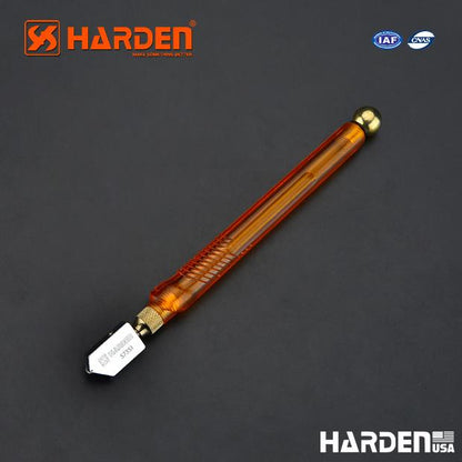 Cortador de Vidro 175 mm com Reservatório de Óleo HARDEN — Roda YG8 e Corpo Cromado