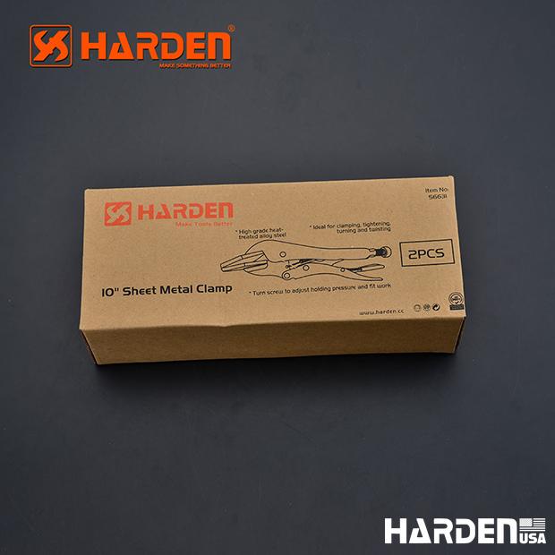 Grampo de Chapas 10" Harden – Aço Reforçado com Acabamento Niquelado