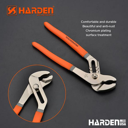 Alicate Ajustável Tipo Bomba d’Água HARDEN em Aço Carbono Forjado 254 mm (10”) e 305 mm (12”)
