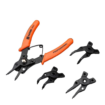 HARDEN Jogo de Alicates para Anéis Trava – Kit 5 Peças com Pontas Retas e Curvas