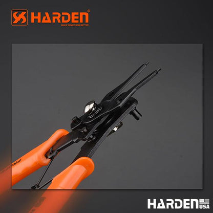 HARDEN Jogo de Alicates para Anéis Trava – Kit 5 Peças com Pontas Retas e Curvas