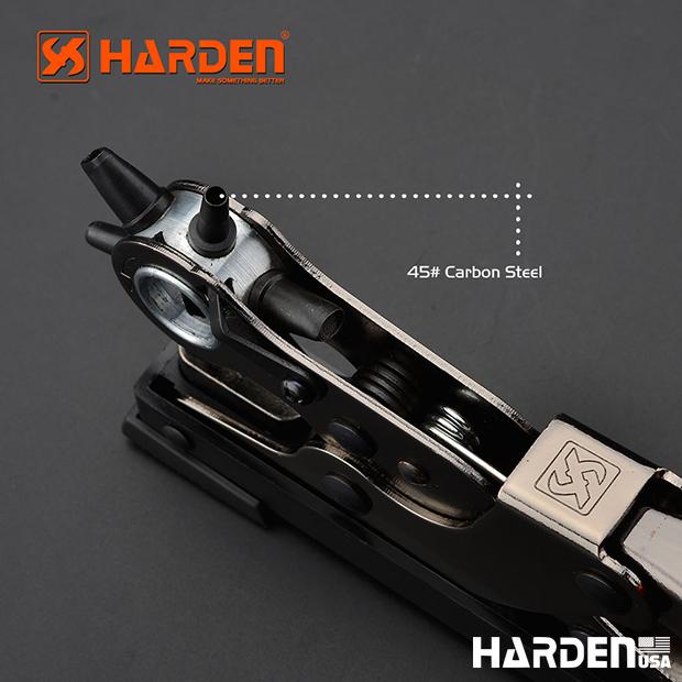 Alicate Vazador Rotativo 250 mm Harden – Aço Carbono Temperado com Múltiplos Furos para Couro, Lonas e Tecidos