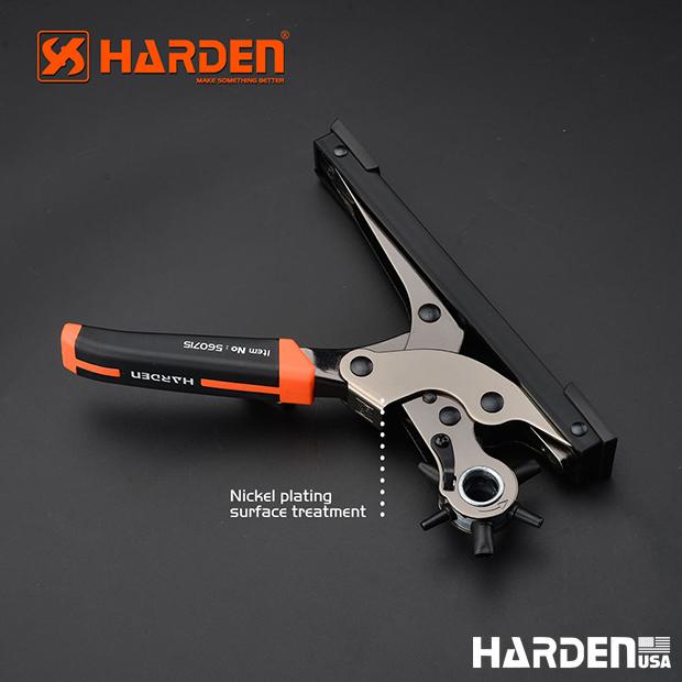 Alicate Vazador Rotativo 250 mm Harden – Aço Carbono Temperado com Múltiplos Furos para Couro, Lonas e Tecidos