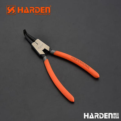 Alicate de Anel Externo Curvo HARDEN – Aço Carbono Temperado e Acabamento Anticorrosão