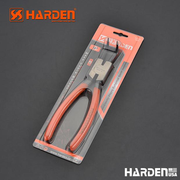 Alicate de Anel Externo Curvo HARDEN – Aço Carbono Temperado e Acabamento Anticorrosão