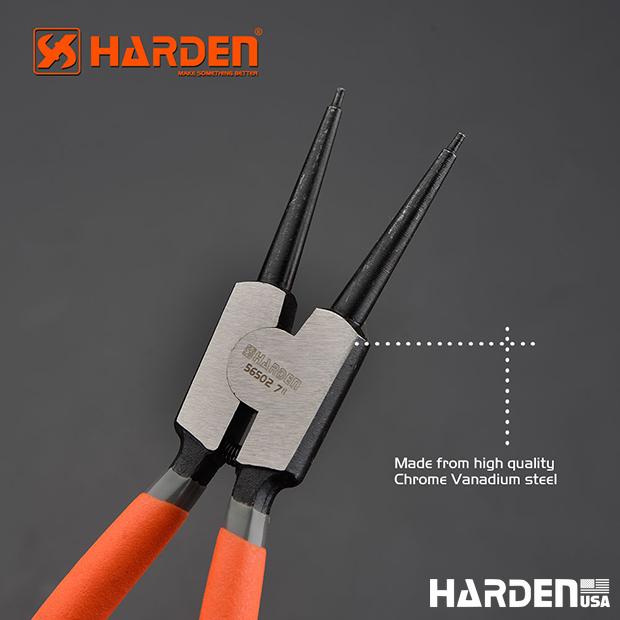 Alicate para Anel Elástico Externo Reto HARDEN – Aço Carbono Forjado, Alta Resistência e Acabamento Anticorrosivo (7”, 9” e 13”)