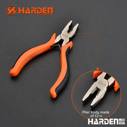 Alicate Universal Mini 114 mm (4,5”) em Aço Carbono HARDEN com Cabo Ergonômico